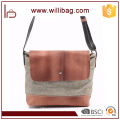 China Factories Sale Fashion Genuine Leather Canvas Woman Shoulder Bags